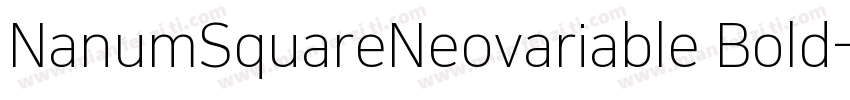 NanumSquareNeovariable Bold字体转换